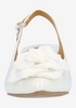 Image of J. Reneé Kendry Grosgrain Flower Detail Patent Slingback Pump - White
