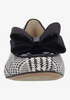 Image of J. Reneé Kori Bow Detail Houndstooth Print Low Heel - Black/White