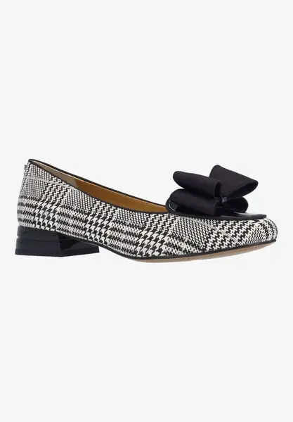 J. Reneé Kori Bow Detail Houndstooth Print Low Heel - Black/White