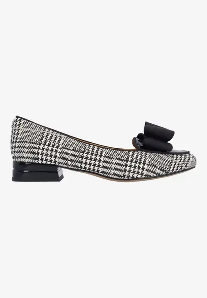 J. Reneé Kori Bow Detail Houndstooth Print Low Heel - Black/White