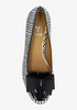 Image of J. Reneé Kori Bow Detail Houndstooth Print Low Heel - Black/White