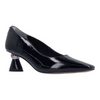 Image of J. Reneé Lysandra Cone Heel Square Toe Patent Pump - Black