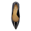 Image of J. Reneé Tacy Pointed Toe Patent Pump with Metallic Heel - Black/Silver