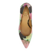 Image of J. Reneé Tacy Pointed Toe Floral Fabric Pump with Metallic Heel - Green/Pink/Floral