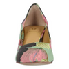 Image of J. Reneé Tacy Pointed Toe Floral Fabric Pump with Metallic Heel - Green/Pink/Floral