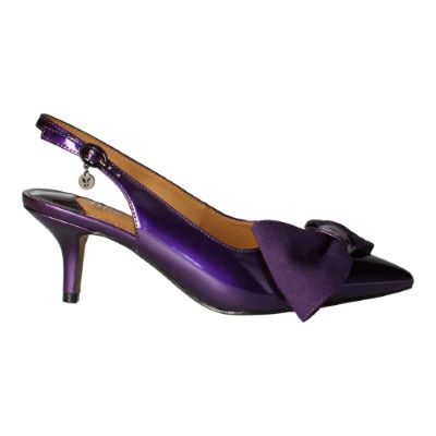 J. Reneé Devika Bow Slingback - Purple Patent *Take an EXTRA 1/2 Off*