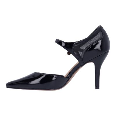 J. Reneé Siona Patent/Mesh Ankle Strap Dior Pump - Black *Take an EXTRA 25% Off*