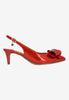 Image of J. Reneé Delara Bow Detail Patent Slingback - Red