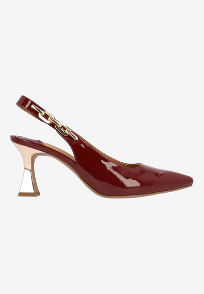 J. Reneé Krissa Slingback - Dark Cherry Patent