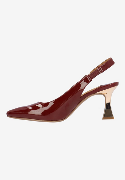 J. Reneé Krissa Slingback - Dark Cherry Patent