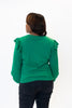 Image of J. Society Ruffle Shoulder Sweater - Emerald