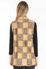 Image of John Mark Faux Suede Animal Print Single Button Vest - Neutral Animal