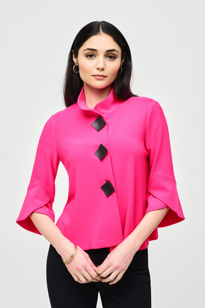 Joseph Ribkoff Tulip Sleeve Three Button Jacket - Geranium Pink – Rippe's
