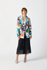 Image of Joseph Ribkoff Single Button Graffiti Print Blazer - Multicolor