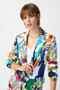 Image of Joseph Ribkoff Single Button Graffiti Print Blazer - Multicolor