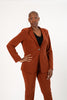 Image of Joseph Ribkoff Silky Knit Single Button Blazer - Cinnamon