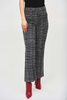 Image of Joseph Ribkoff Jacquard Knit Abstract Print Flared Pull-On Pant - Black/Off-White