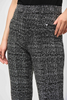 Image of Joseph Ribkoff Jacquard Knit Abstract Print Flared Pull-On Pant - Black/Off-White