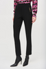 Image of Joseph Ribkoff Bonded Silky Knit Chain Detail Pull-On Pant - Black