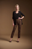 Image of Joseph Ribkoff Silky Knit Animal Print Pull On Pant - Brown/Black/Multicolor