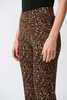 Image of Joseph Ribkoff Silky Knit Animal Print Pull On Pant - Brown/Black/Multicolor