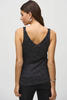 Image of Joseph Ribkoff Metallic Knit Tank and Sweater Set - Black/Silver