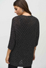 Image of Joseph Ribkoff Metallic Knit Tank and Sweater Set - Black/Silver