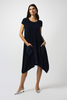 Image of Joseph Ribkoff Short Sleeve Scoop Neck Pocket Dress - Midnight Blue