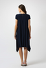 Image of Joseph Ribkoff Short Sleeve Scoop Neck Pocket Dress - Midnight Blue