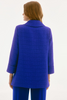 Image of Joseph Ribkoff Shawl Collar Single Button Textured Jacquard Trapeze Jacket - Royal Sapphire