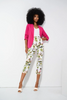 Image of Joseph Ribkoff Safari Print Cropped Pull-On Pant - Vanilla/Multicolor