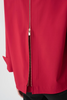 Image of Joseph Ribkoff Stretch Poplin Button Front Blouse with Back Zip Detail - Deep Cherry Red