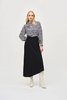 Image of Joseph Ribkoff Asymmetric Skirt with Pleat Detail - Black