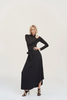 Image of Joseph Ribkoff Asymmetric Skirt with Pleat Detail - Black