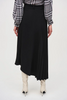 Image of Joseph Ribkoff Asymmetric Skirt with Pleat Detail - Black