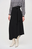 Image of Joseph Ribkoff Asymmetric Skirt with Pleat Detail - Black