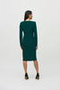 Image of Joseph Ribkoff Ruched Wrap Dress - Absolute Green