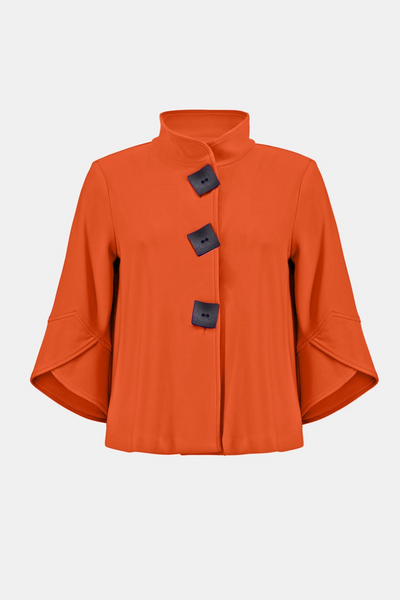 Joseph Ribkoff Tulip Sleeve Three Button Trapeze Jacket - Lava