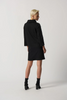 Image of Joseph Ribkoff Cowl Neck Dress with Faux Leather Accents - Black