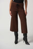 Image of Joseph Ribkoff Wide Leg Houndstooth Pant - Black/Toffee