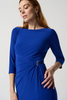 Image of Joseph Ribkoff Silky Knit Side Cinch Dress - Royal Blue