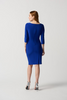 Image of Joseph Ribkoff Silky Knit Side Cinch Dress - Royal Blue