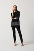 Image of Joseph Ribkoff Flared Silhouette Hi/Low Tunic - Black/Silver