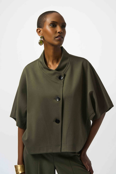 Joseph Ribkoff Heavy Knit Boxy Jacket - Avocado