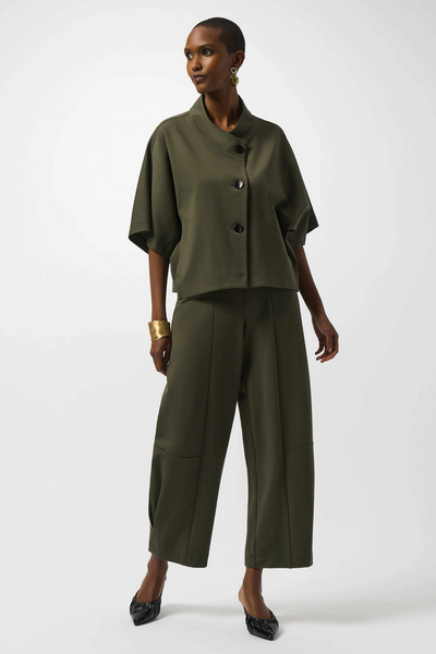 Joseph Ribkoff Heavy Knit Boxy Jacket - Avocado