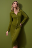 Image of Joseph Ribkoff Moss Crepe Fitted Top - Artichoke