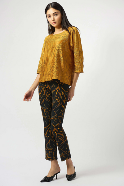 Joseph Ribkoff Millennium Print Straight Leg Pull-On Pants - Multicolor
