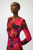 Image of Joseph Ribkoff Silky Knit Floral Print Sheath Dress - Multicolor