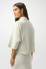 Image of Joseph Ribkoff Sweater Knit Boxy Pullover With Polo Collar - Winter White