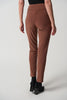 Image of Joseph Ribkoff Silky Knit Classic Tailored Slim Pant - Toffee